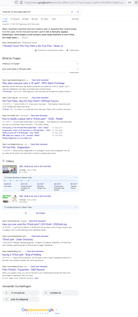 What are 10-foot poles used for?